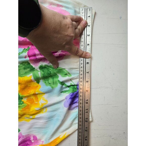 Jams World Sky Flower Ruffle Tiered Skirt Multicolor Art to Wear Boho Summer - Picture 8 of 9